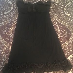 Boutique Brand Strapless Black Dress